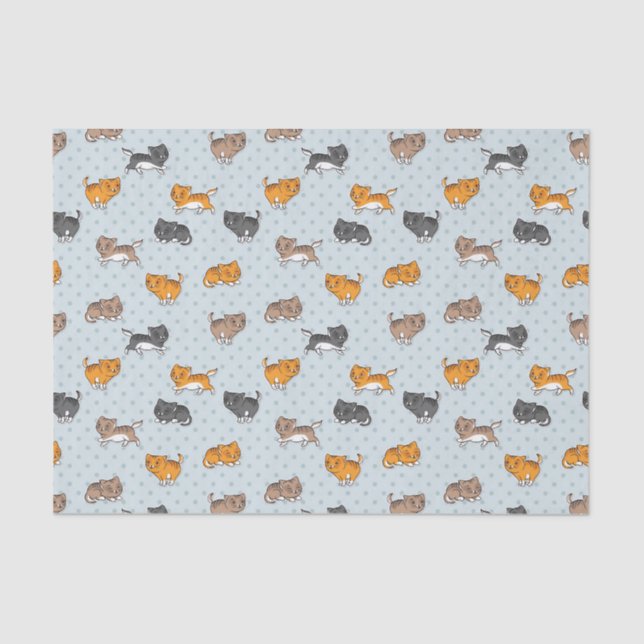 pattern with funny cats tissue paper (Front)