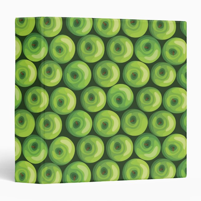 Pattern with Green Apples Binder (Front/Spine)
