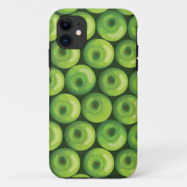 Pattern with Green Apples Case-Mate iPhone Case (Back)
