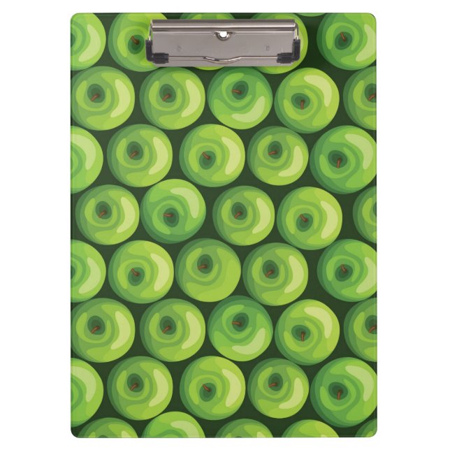 Pattern with Green Apples Clipboard (Front)