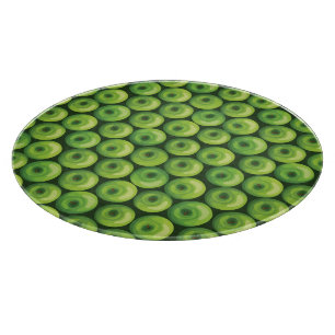 Pattern with Green Apples Cutting Board