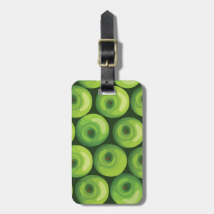 Pattern with Green Apples Luggage Tag