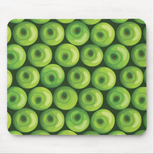 Pattern with Green Apples Mouse Pad