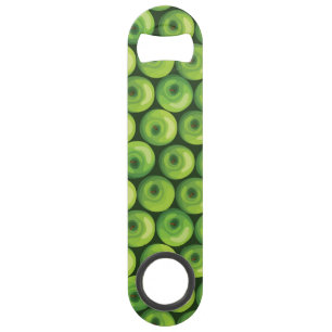 Pattern with Green Apples Speed Bottle Opener
