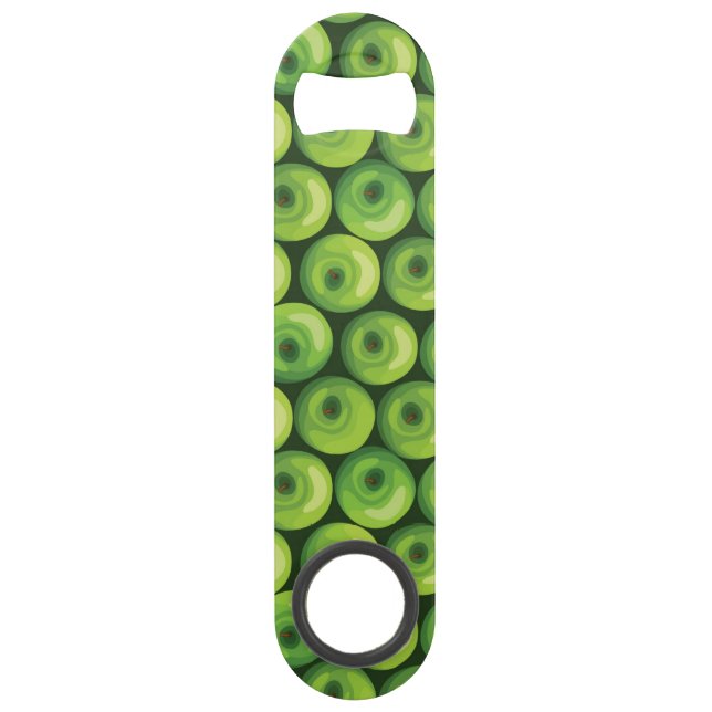 Pattern with Green Apples Speed Bottle Opener (Front)