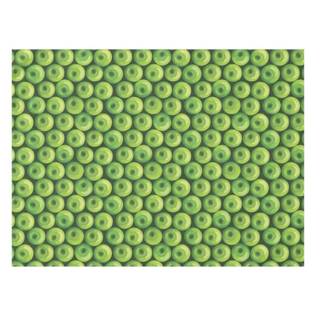 Pattern with Green Apples Tablecloth (Front (Horizontal))