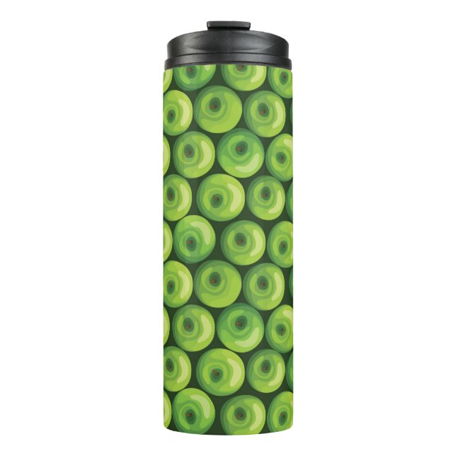 Pattern with Green Apples Thermal Tumbler (Front)