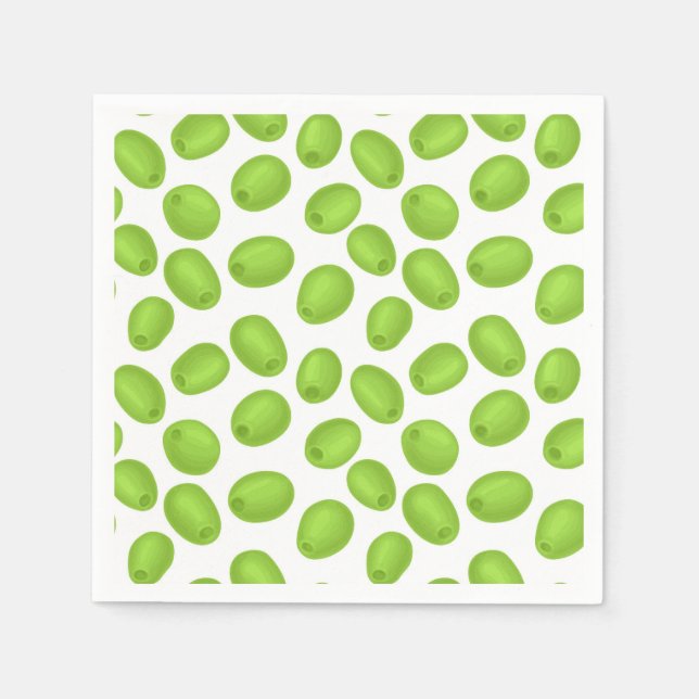Pattern with  green olives napkin (Front)