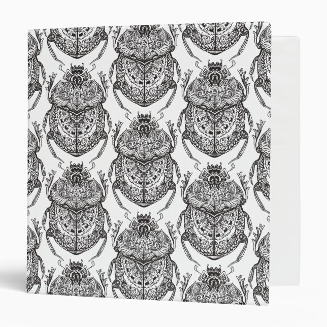 Pattern With Hand Doodle Binder (Front/Inside)