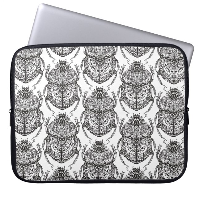 Pattern With Hand Doodle Laptop Sleeve (Front)