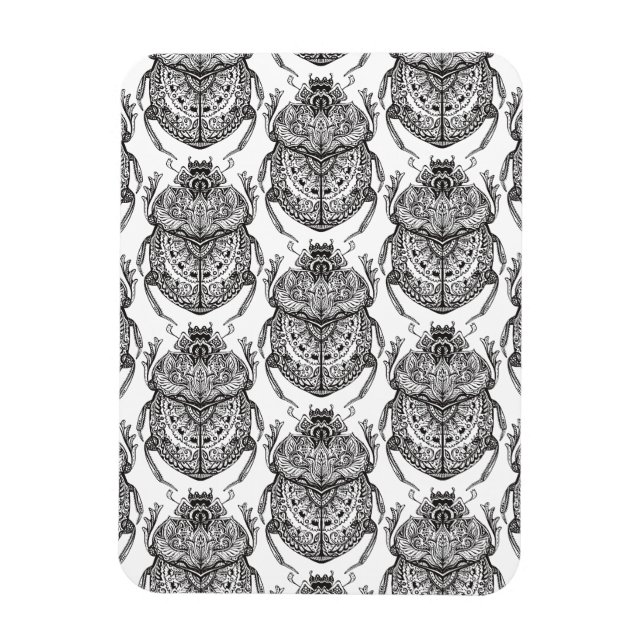 Pattern With Hand Doodle Magnet (Vertical)