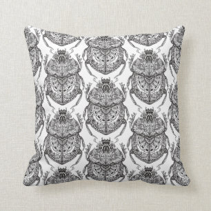 Pattern With Hand Doodle Throw Pillow