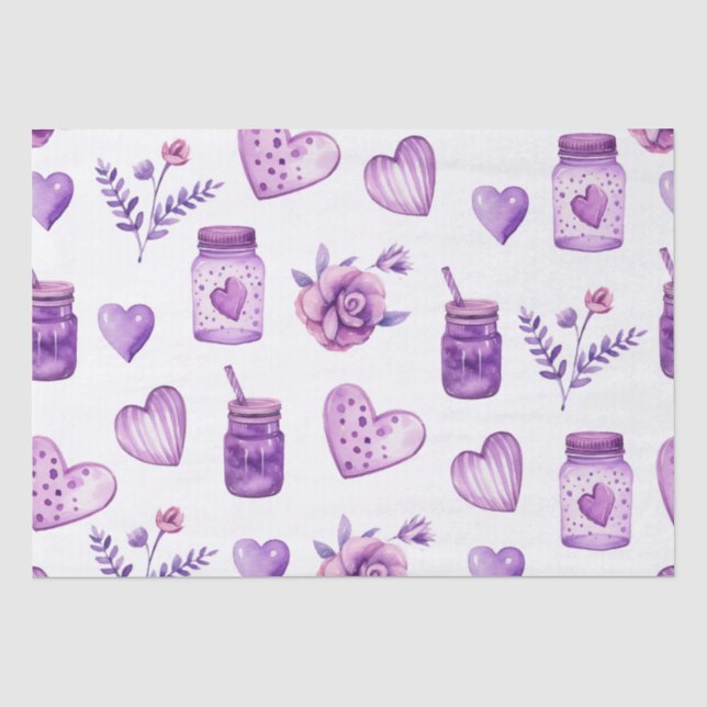 pattern with hearts for valentine's day  tissue paper (Front)