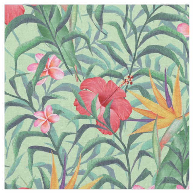 Pattern with hibiscus fabric (Close Up)