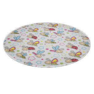 pattern with insects cutting board