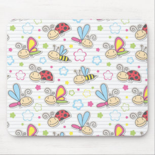 pattern with insects mouse pad