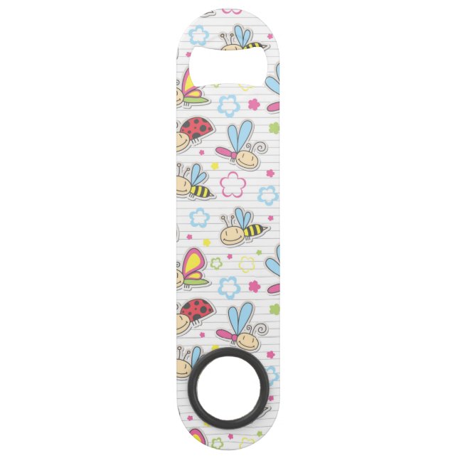 pattern with insects speed bottle opener (Front)