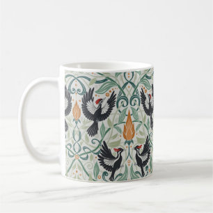 Pattern with Ivory-billed woodpeckers Coffee Mug