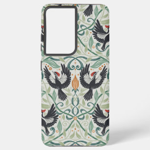 Pattern with Ivory-billed woodpeckers Samsung Galaxy Case