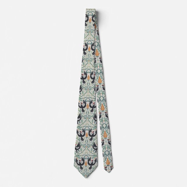 Pattern with Ivory-billed woodpeckers Tie (Front)