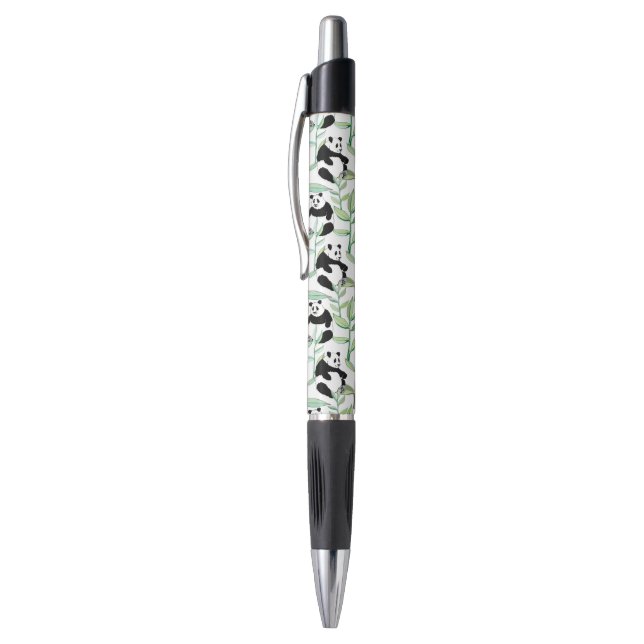 pattern with lovely pandas with hearts pen (Top (Vertical))