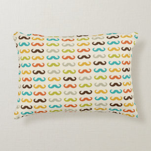 Pattern with moustache accent pillow