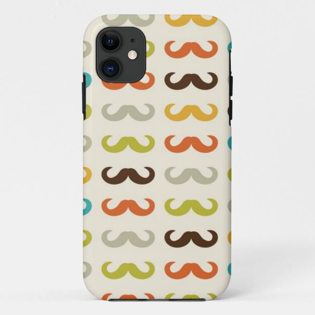 Pattern with moustache Case-Mate iPhone case (Back)