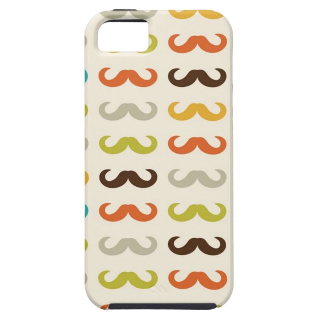 Pattern with moustache Case-Mate iPhone case (Back)