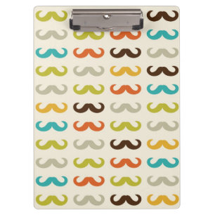 Pattern with moustache clipboard