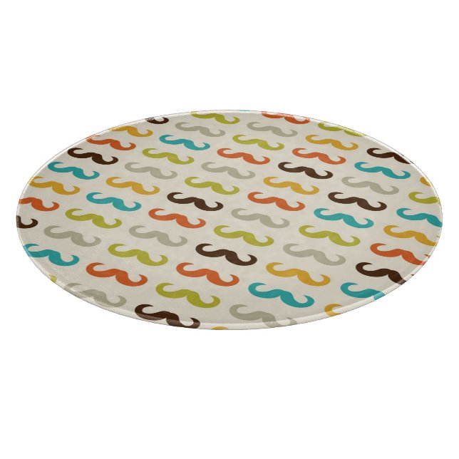 Pattern with moustache cutting board (Corner)