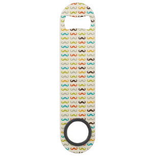 Pattern with moustache speed bottle opener
