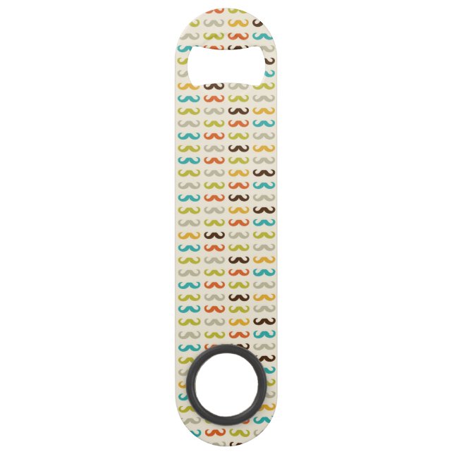 Pattern with moustache speed bottle opener (Front)