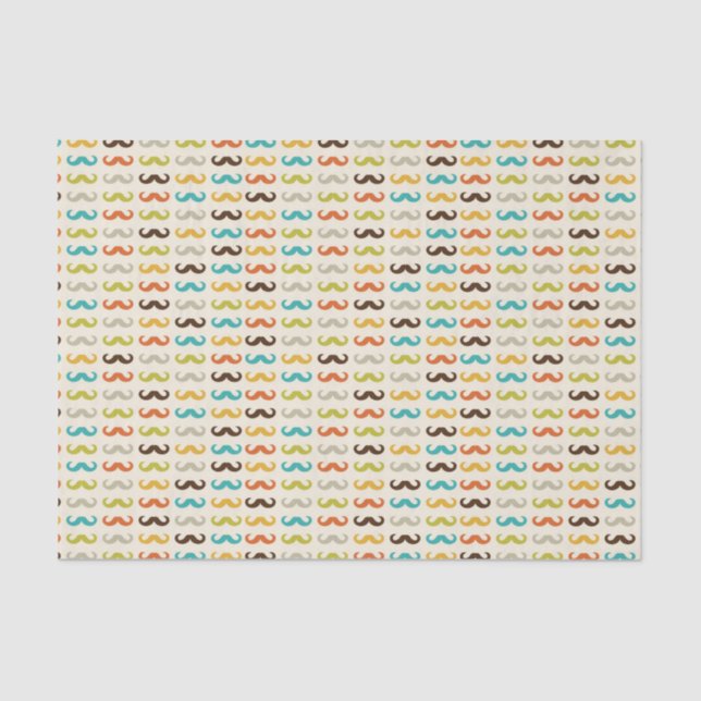 Pattern with moustache tissue paper (Front)