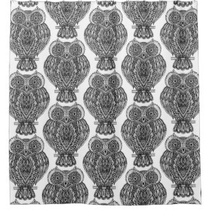 Pattern With Owls Doodle