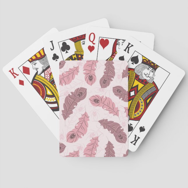 pattern with peacock feathers playing cards (Back)
