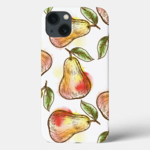 Pattern with pear iPhone 13 case
