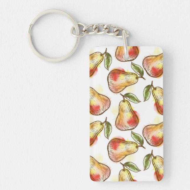 Pattern with pear keychain (Front)