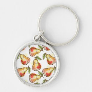 Pattern with pear keychain