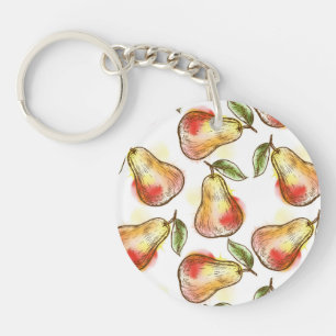 Pattern with pear keychain