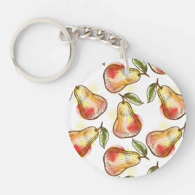 Pattern with pear keychain (Front)