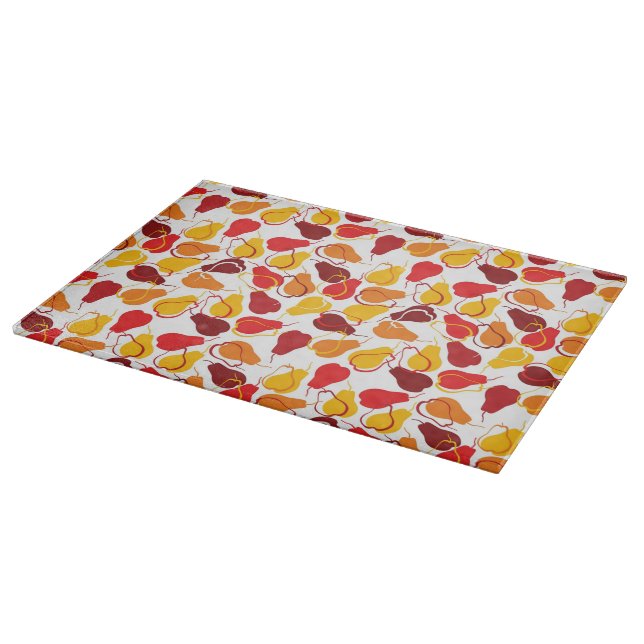 Pattern with pears cutting board (Corner)