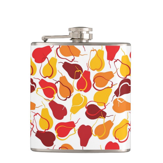 Pattern with pears hip flask (Front)