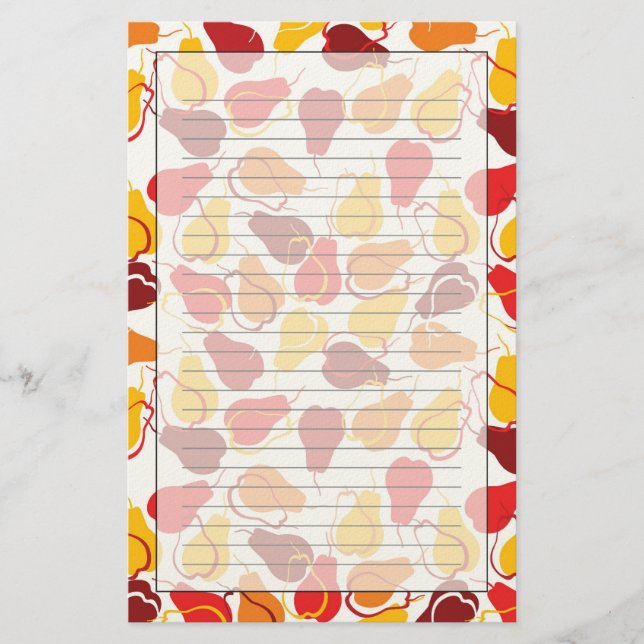 Pattern with pears stationery (Front)
