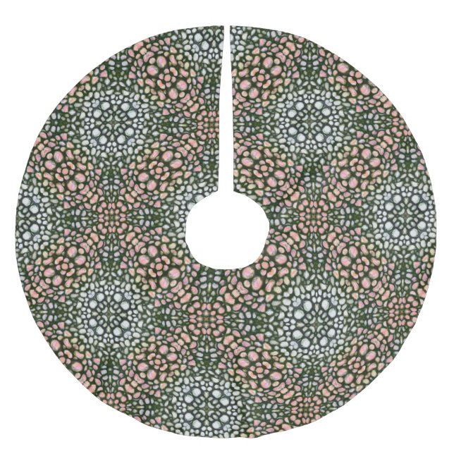 Pattern With pebbles Brushed Polyester Tree Skirt (Front)