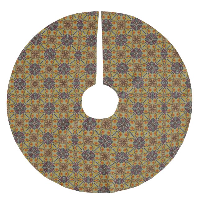Pattern With pebbles Brushed Polyester Tree Skirt (Front)