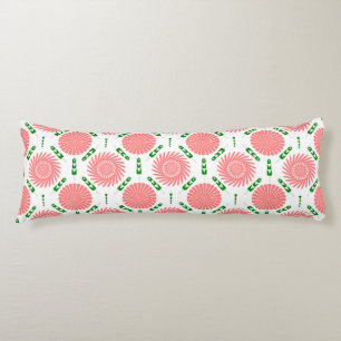 pattern with pink flowers   body pillow