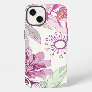Pattern with pink flowers iPhone 13 case