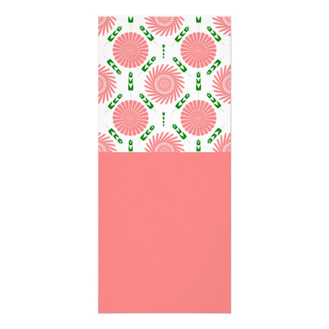  pattern with pink flowers   rack card (Front)