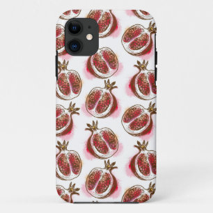 Pattern with pomegranate iPhone 11 case