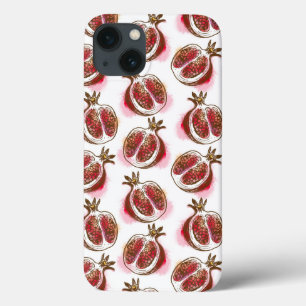 Pattern with pomegranate iPhone 13 case